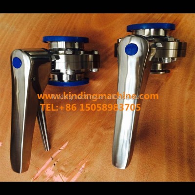 Sanitary Food Grade Stainless Steel Tri-clamp/welded/threaded Butterfly Valve With Manual Handle/pneumatic Actuator