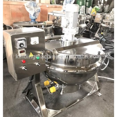 stainless steel electrical jacketed kettle with agitator thermometer