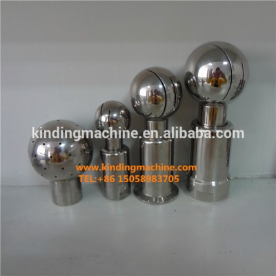 Sanitary stainless steel spray cleaning ball